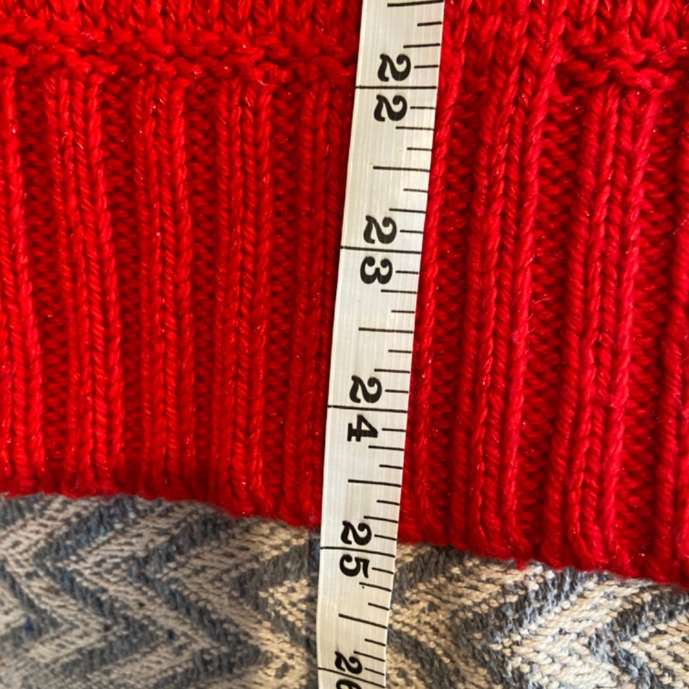 St. John's Bay Red Cablenit V-Neck Sweater - Size Large - Picture 8 of 8